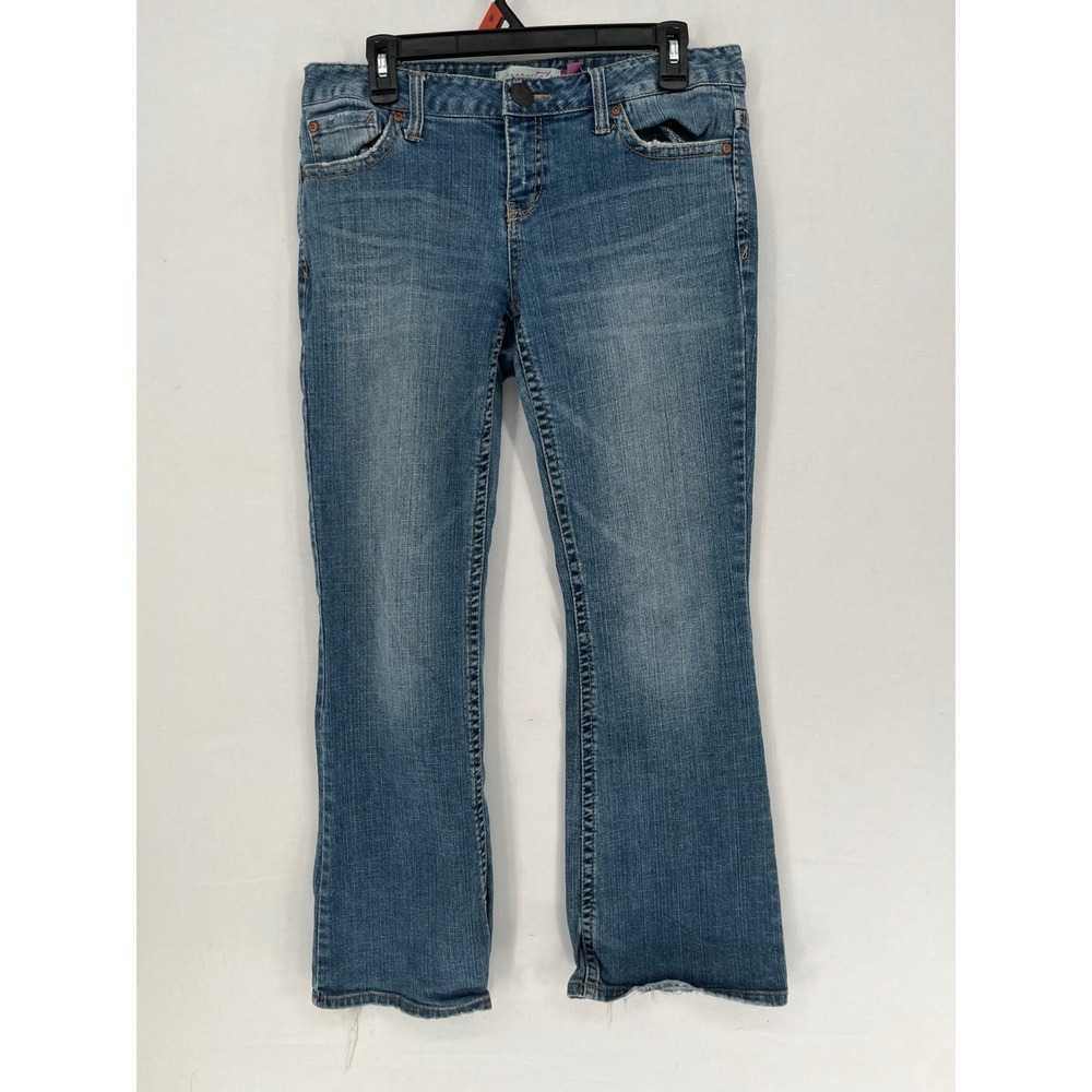 Aeropostale Bootcut Jeans Medium Wash Blue Denim Low Rise Size 9/10 Short